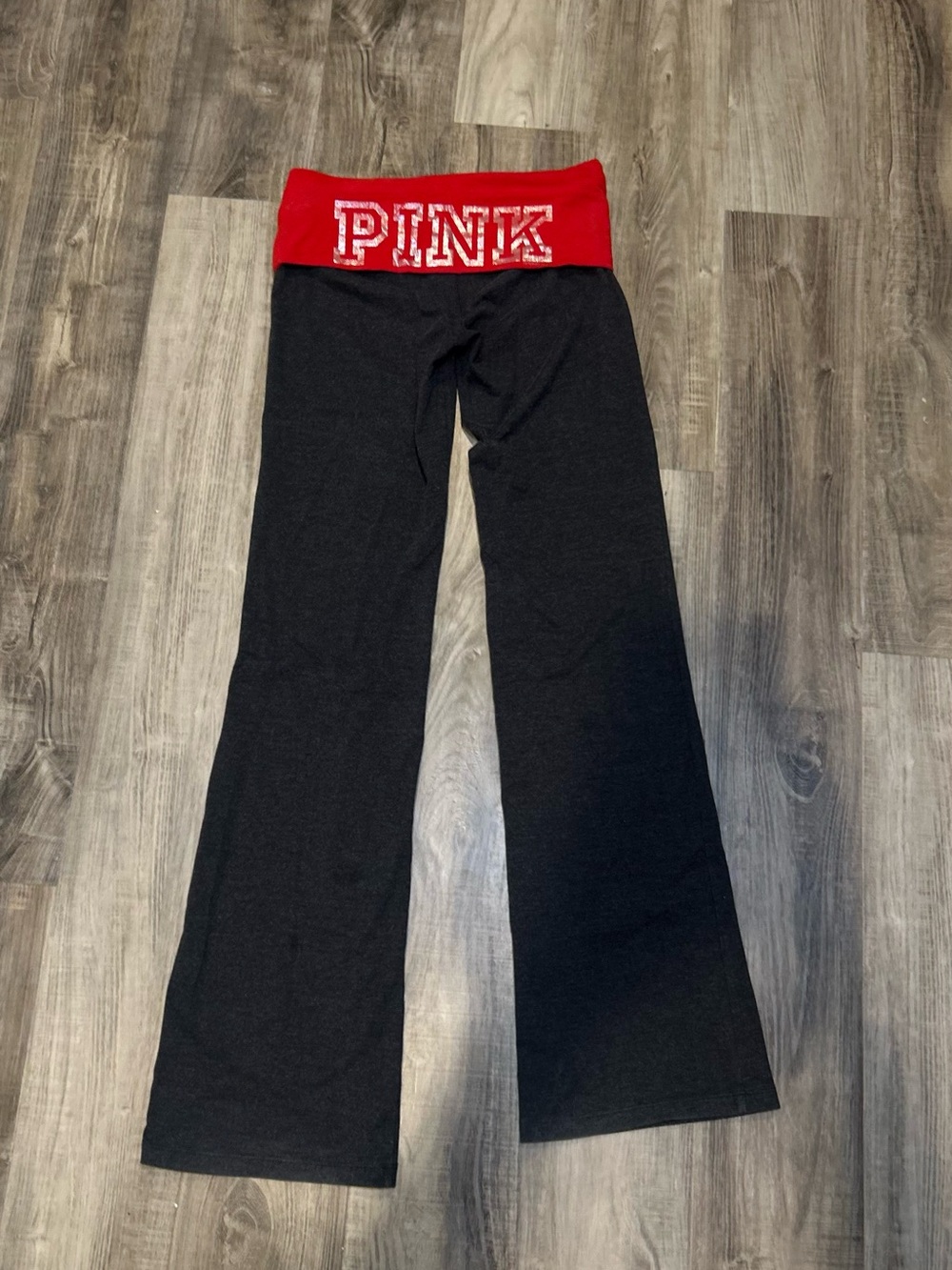PINK Victoria's Secret Red and Black Pullover Hoodie